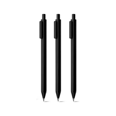 Kaco Green Pure Black Retractable Gel ink Pens, 0.5mm Extra Fine Point, Black Ink