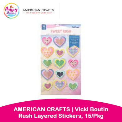 AMERICAN CRAFTS | Vicki Boutin Sweet Rush Layered Stickers, 15/Pkg