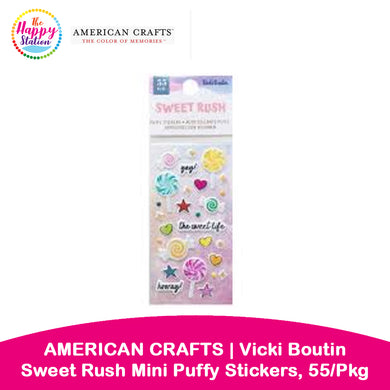AMERICAN CRAFTS | Vicki Boutin Sweet Rush Mini Puffy Stickers, 55/Pkg