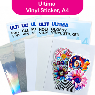 ULTIMA | Vinyl Sticker, A4 (compatible with dye and pigment inks)