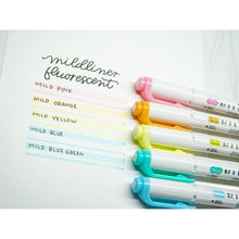 ZEBRA | Mildliner Double-Sided Highlighter - Fine/Bold - 5 Bright Color Set