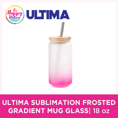 ULTIMA | Sublimation Frosted Gradient Glass Mug, 18oz/550ml