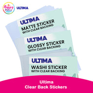 Ultima Clear Back Vinyl Stickers
