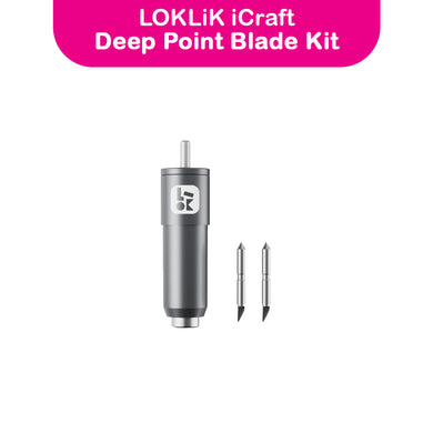 LOKLiK Deep-Point Blade Kit - 2Pcs Deep-Point Cut Blade and Housing Compatible with LOKLiK Cutting Machine 2, Sharp for Cuts Glitter Cardstock, Stiffened Felt, Faux Leather