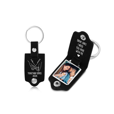 Sublimation Blank Keychain with Engraved Leather Cover