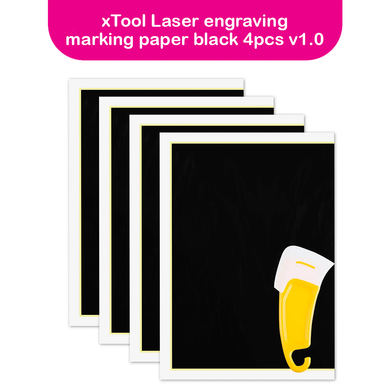xTool | Laser Engraving Marking Paper, Black, 4pk