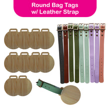 Bag Tags with Leather Strap 10/pk