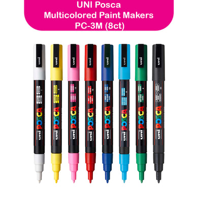 UNI | Posca Multicolored Paint Markers, PC-3M (8ct)