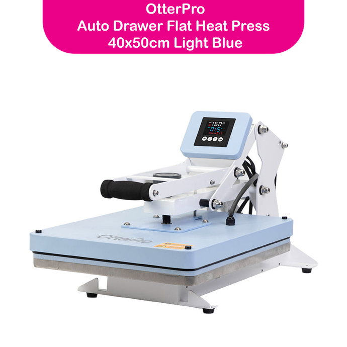 Otter Auto Drawer Flat Heat Press 40x50cm Light Blue