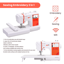 PooLin EOC03 (2IN1) Embroidery & Sewing Machine