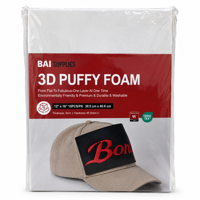 BAI | 3mm Thick 3D Puff Embroidery Foam Sheets, 10pcs/pack