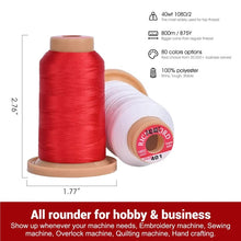 RICHWORD | Polyester Embroidery Thread, 108D/2, 40WT - 800M