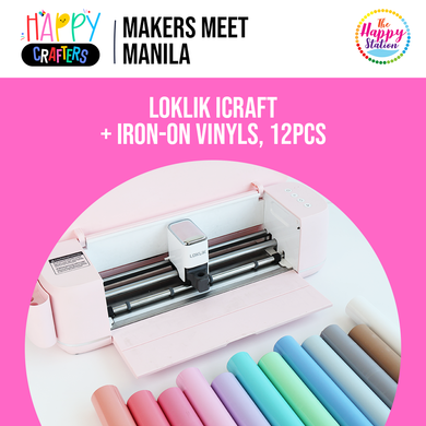 LOKLIK | I-Craft Cutting Machine with FREE Iron-On Vinyls (12 rolls)