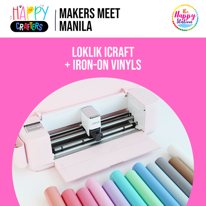 LOKLIK | I-Craft Cutting Machine with FREE Iron-On Vinyls (12 rolls)