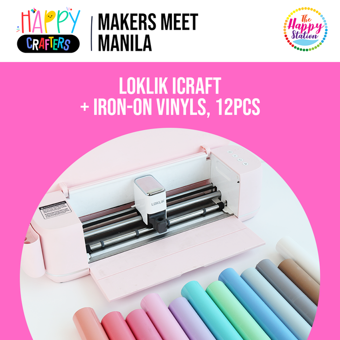 LOKLIK | I-Craft Cutting Machine with FREE Iron-On Vinyls (12 rolls)