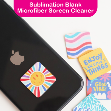 ULTIMA | Sublimation Blank Microfiber Sticker Screen Cleaner, 10pk