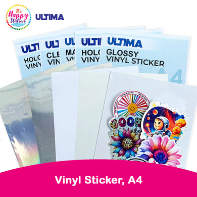 ULTIMA | Vinyl Sticker, A4 (compatible with dye and pigment inks)