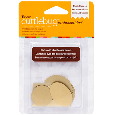 Cuttlebug™ Embossables Gold Shapes, Basic Shapes