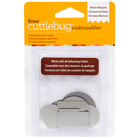 Cuttlebug™ Embossables Silver Shapes, Basic Shapes