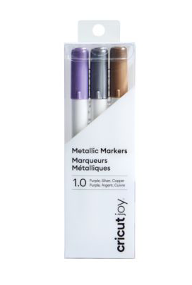 Cricut Joy™ Metallic Markers, 1.0 mm (3 ct) - Purple, Silver, Copper