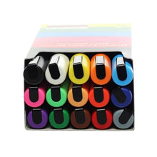 Uni Posca Multi-Coloured Paint Markers, Pack of 15pcs, PC-5M
