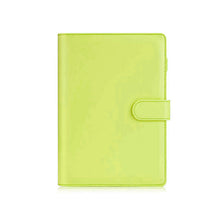 A6 Macaron Color PU Leather Cover Ring Binder Planner