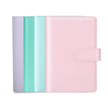 A6 Macaron Color PU Leather Cover Ring Binder Planner